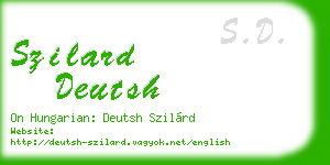 szilard deutsh business card
