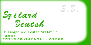 szilard deutsh business card